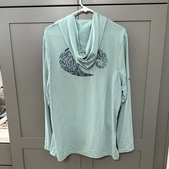 Costa Men’s Sz XL Light Green Long Sleeve hoodie with zipper pocket - Picture 7 of 9